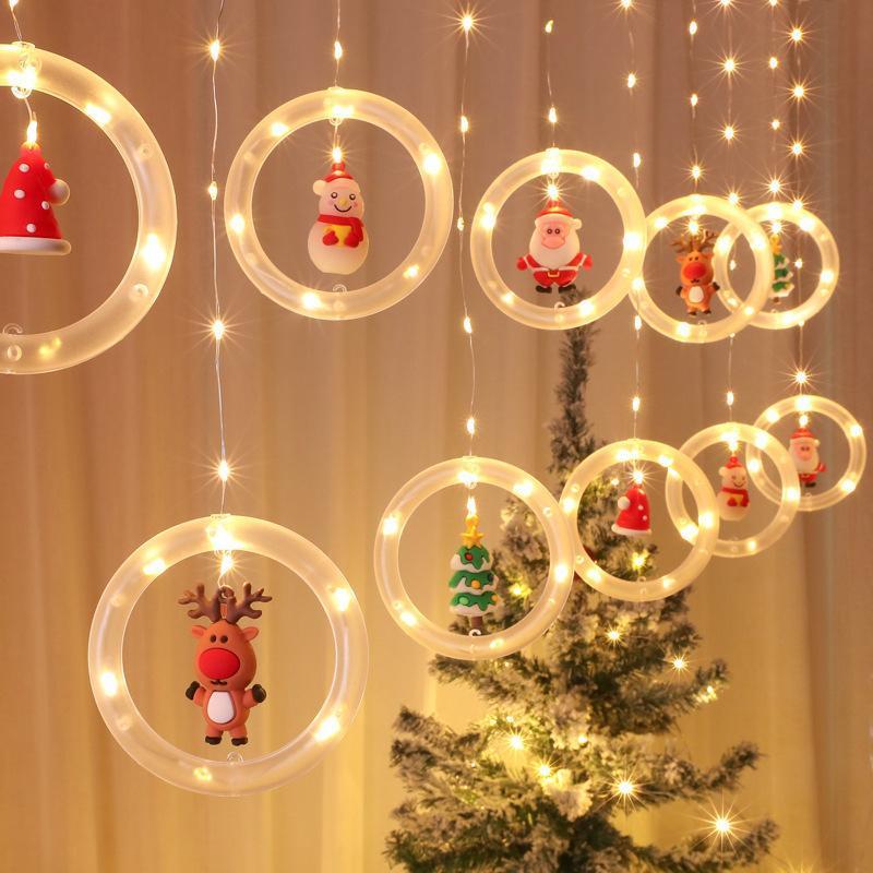 (🎅Vorzeitiger Weihnachtsverkauf - Sparen Sie 50% RABATT🎅) Weihnachts Vorhang Lichterkette