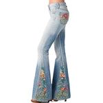 Ausgestellte Hose mit Ombre-Print