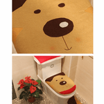 Weihnachtsdekoration Toilettensitzabdeckung und Teppich