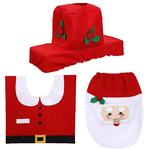 Weihnachtsdekoration Toilettensitzabdeckung und Teppich