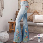 Ausgestellte Hose mit Ombre-Print