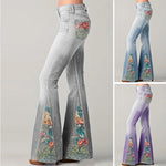 Ausgestellte Hose mit Ombre-Print