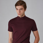 Slim Fit T-Shirt für Herren mit Stehkragen