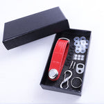 Kreativer Schlüsselbundorganisator aus Leder